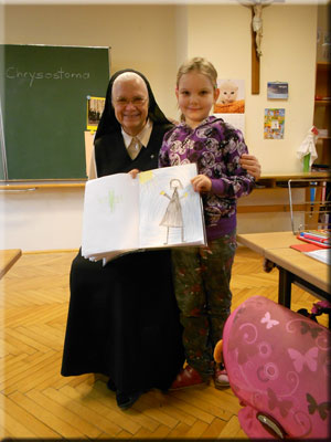 Besuch von Sr. Chrysostoma in den 1. Klassen