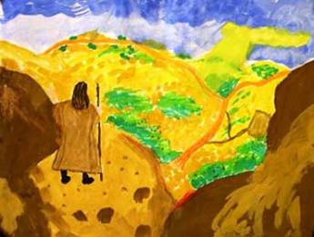 Mose (gemalt von einem Schüler)